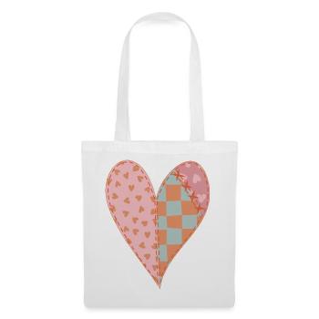 Patchwork Heart No2 - Tote Bag - white - Front
