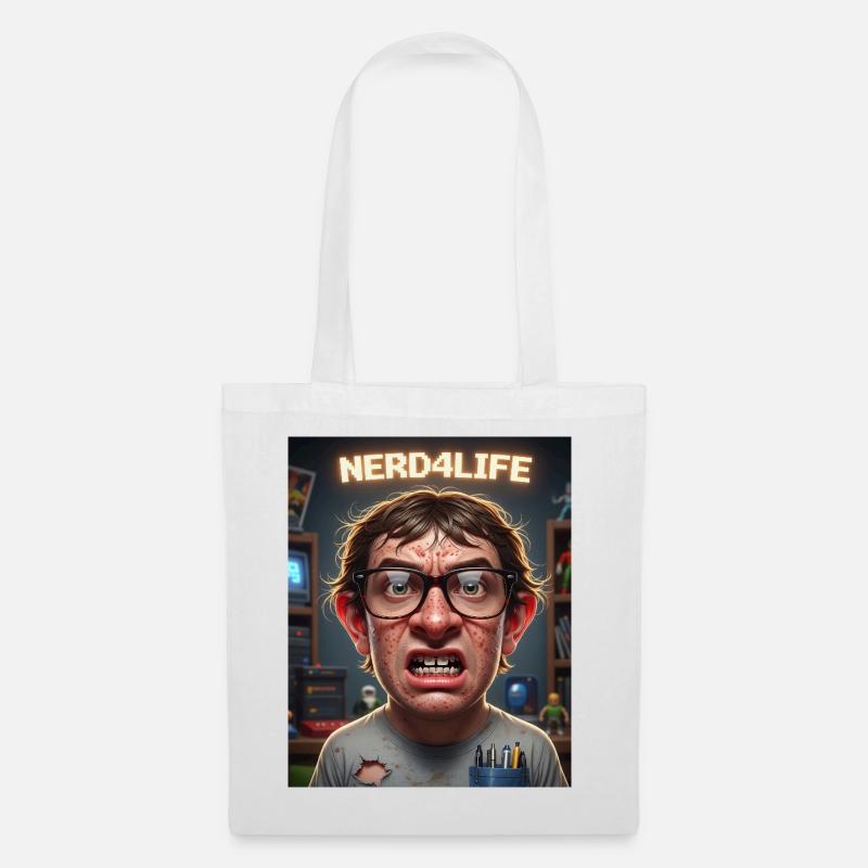 Nerd4Life Impression de style pixel - Sac en tissu - blanc