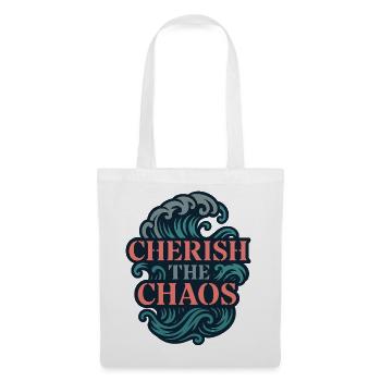 Cherish the Chaos – Ozeanwellen - Stoffbeutel - Weiß - Vorne
