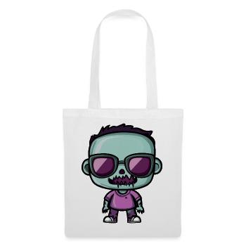 Skull Retro Sunglasses Design - Tote Bag - white - Front