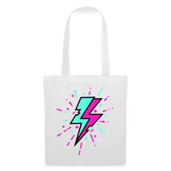 Retro Lightning Bolt Colorful Style - Tote Bag - white - Front