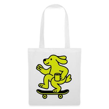 Skater Dog - Stoffbeutel - Weiß - Vorne