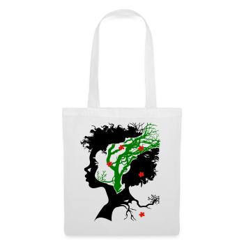 Abstract tree with flowers - Tote Bag - white - Front