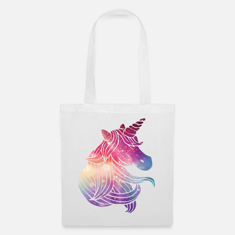 Einhorn Glitzer - Stoffbeutel - Weiß