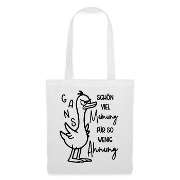 Goose a lot of opinion for so little idea - Tote Bag - white - Front