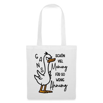 Goose a lot of opinion for so little idea - Tote Bag - white - Front