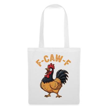 F-Caw-F Vorwerkhuhn Dirndl Meme Lustig Geschenk - Stoffbeutel - Weiß - Vorne