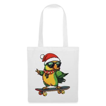 Papagai Weihnachten Lustig - Stoffbeutel - Weiß - Vorne