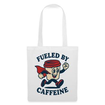 Angetrieben von Caffeine Hero - Stoffbeutel - Weiß - Vorne