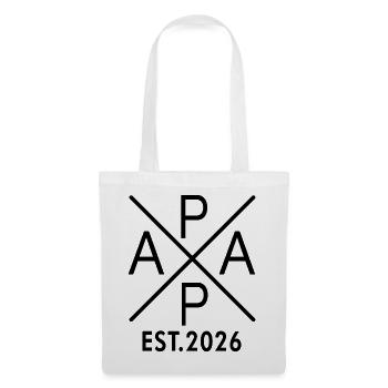 Papa Est. 2026 Vater seit 2026 Werdender Papa 2026 - Stoffbeutel - Weiß - Vorne