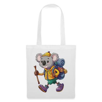 Süßer Koala-Wander-Camping-Abenteuer-Rucksacktourist. - Stoffbeutel - Weiß - Vorne