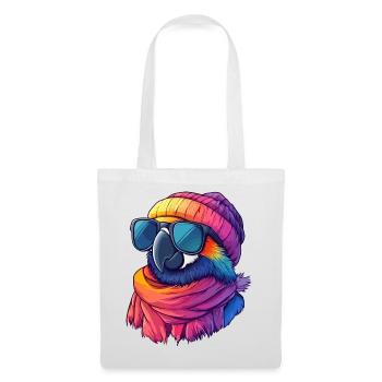 Colorful Parrot Cartoon Kawaii Winter Sunglasses - Tote Bag - white - Front