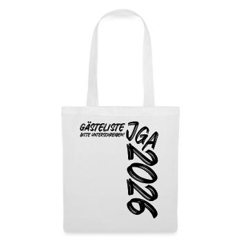 Bachelor Party 2026 - Guest List - Please sign! - Tote Bag - white - Front