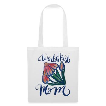 World's Best Mom Floral Watercolor - Tote Bag - white - Front