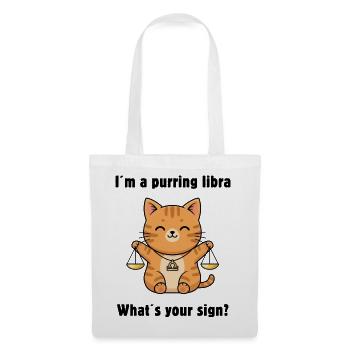 Zodiac sign Libra Cat – Cute Libra Zodiac - Tote Bag - white - Front