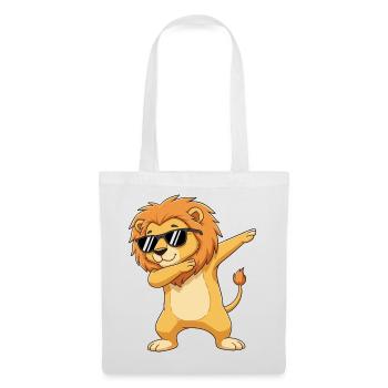 Cool Dabbing Lion Sunglasses Cartoon Art - Tote Bag - white - Front