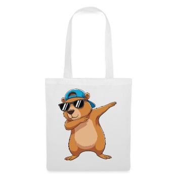 Cool Dabbing Bear Sonnenbrillen-Cartoon-Kunst - Stoffbeutel - Weiß - Vorne