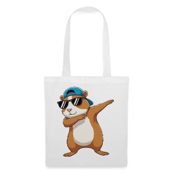 Cool Dabbing Meerschweinchen-Sonnenbrillen-Cartoon-Kunst - Stoffbeutel - Weiß - Vorne