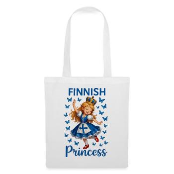Prinzessin Finnland Blauer Schmetterling - Stoffbeutel - Weiß - Vorne