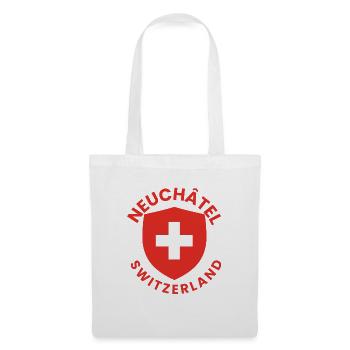 Neuchâtel Schweizer Schild - Stoffbeutel - Weiß - Vorne