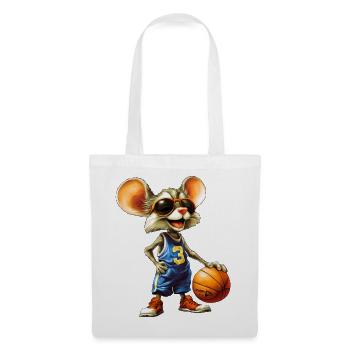 Souris Basket-ball - Sac en tissu - blanc - Devant