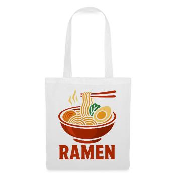 Illustration du bol de nouilles ramen - Sac en tissu - blanc - Devant