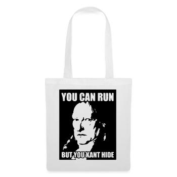 You can run but you kant hide - Stoffbeutel - Weiß - Vorne