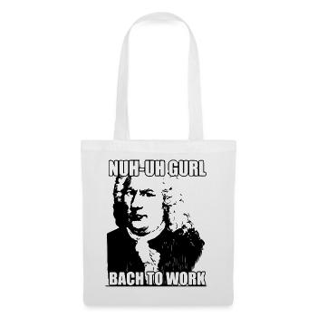 Non, fille Bach au travail - Sac en tissu - blanc - Devant