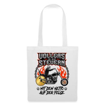 Vollgas In Die Steuern - Stoffbeutel - Weiß - Vorne