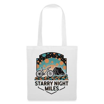 Sternennacht Meilen, Gravel, Bike Riso Kunst - Stoffbeutel - Weiß - Vorne