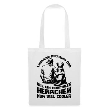 Geschenk für Labrador Retriever Dad - Stoffbeutel - Weiß - Vorne