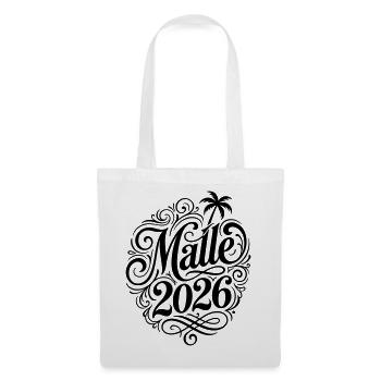 Malle 2026 Palme Mallorca - Stoffbeutel - Weiß - Vorne
