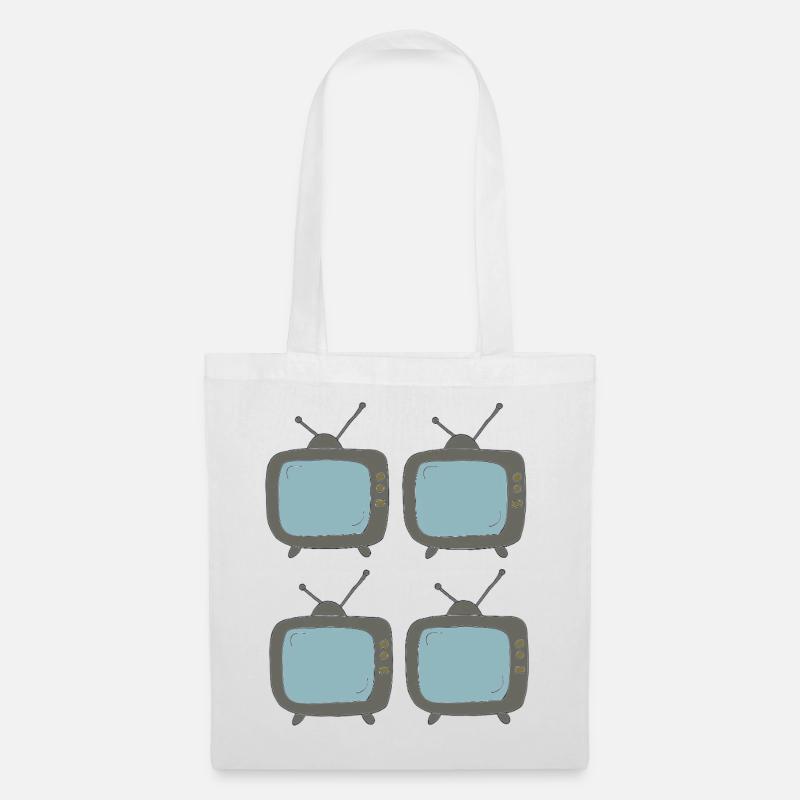 fernseher_4fach - Tote Bag - white