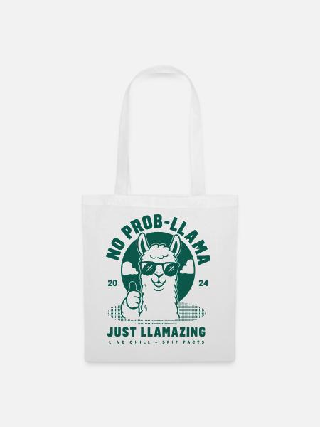 No Prob-Llama Just Llamazing - Stoffbeutel - Weiß