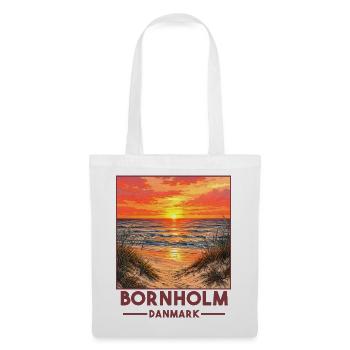 Ostsee Sonenuntergang Bornholm - Stoffbeutel - Weiß - Vorne