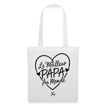 Le Meilleur Papa Au Monde - Sac en tissu - blanc - Devant