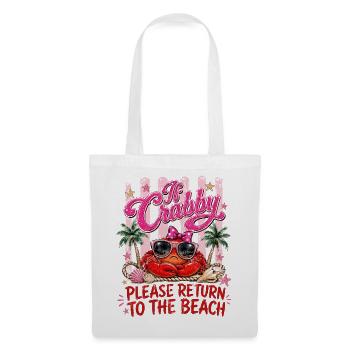 Crab Beach Humor Summer Pink - Tote Bag - white - Front
