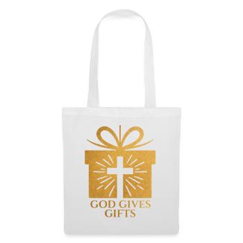 God Gives Gifts - sand colored - Tote Bag - white - Front