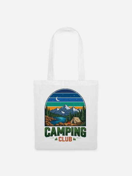 Wandern – Outdoor-Abenteuer – Campingclub - Stoffbeutel - Weiß