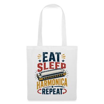 Instrument Harmonica Repeat-Music Harmonica - Tote Bag - white - Front