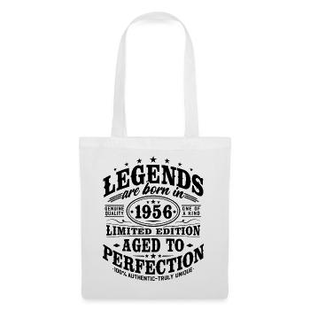 Cadeau d’anniversaire vintage vintage rétro de 1956 - Sac en tissu - blanc - Devant