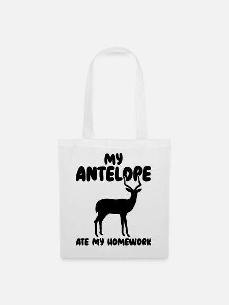 Antilope Tier Humor - Stoffbeutel - Weiß