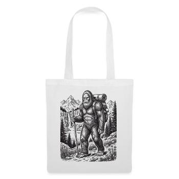 Hiking - Outdoor Adventure - Big Foot - Tote Bag - white - Front