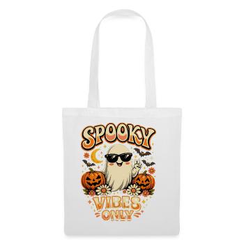 Spooky Vibes Only Ghost Retro Halloween - Tote Bag - white - Front