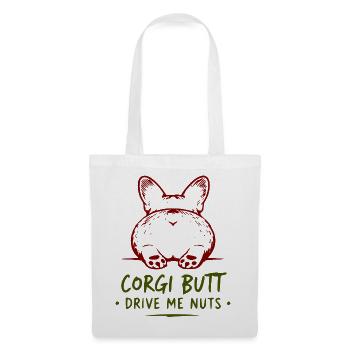 Corgi Butt Humor Shirt - Tote Bag - white - Front