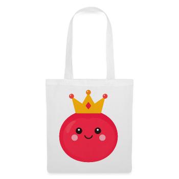 Kawaii Tomato with Crown – Sweet Queen Design - Tote Bag - white - Front