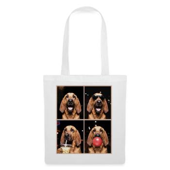 Hunde Bluthund Hund - Stoffbeutel - Weiß - Vorne