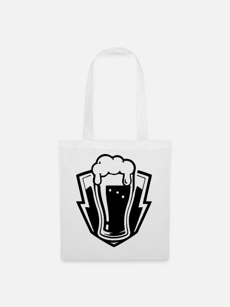 Bierglas Bier - Stoffbeutel - Weiß