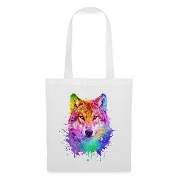 Wolf Aquarell Illustration - Stoffbeutel - Weiß - Vorne