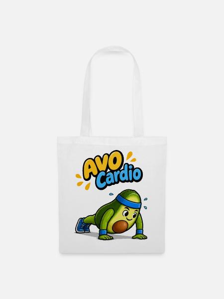 Avo Cardio Avocado Workout - Stoffbeutel - Weiß